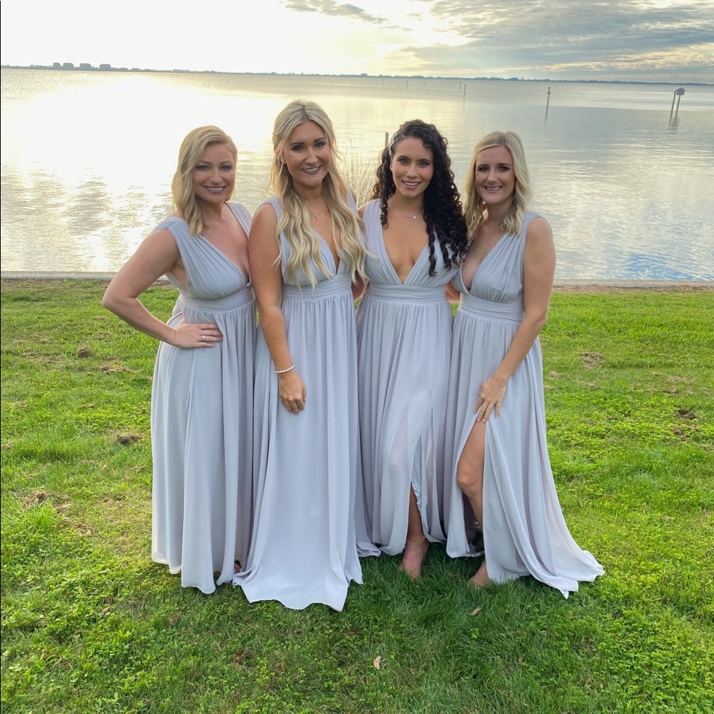 Heavenly Hues Light Grey Maxi Dress